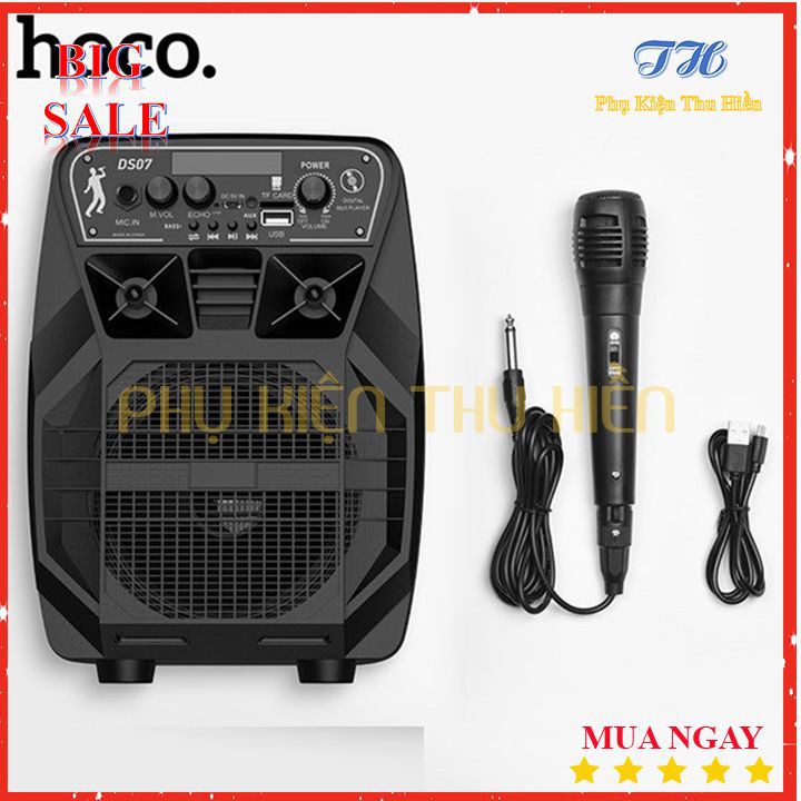 Loa Karaoke Mini Hoco DS07+ Tặng Kèm Micro Có Dây