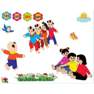 Bộ tranh góc mầm non dán tường ( size to)