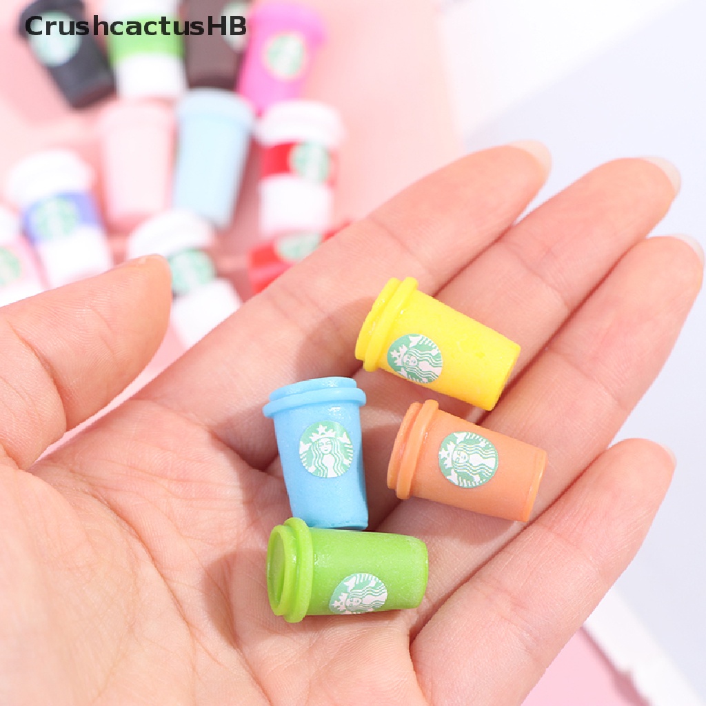 [CrushcactusHB] 3Pcs 1:12 Dollhouse Miniature Coffee Drinks Cup Model Dolls Kitchen Food Toy Hot Sell