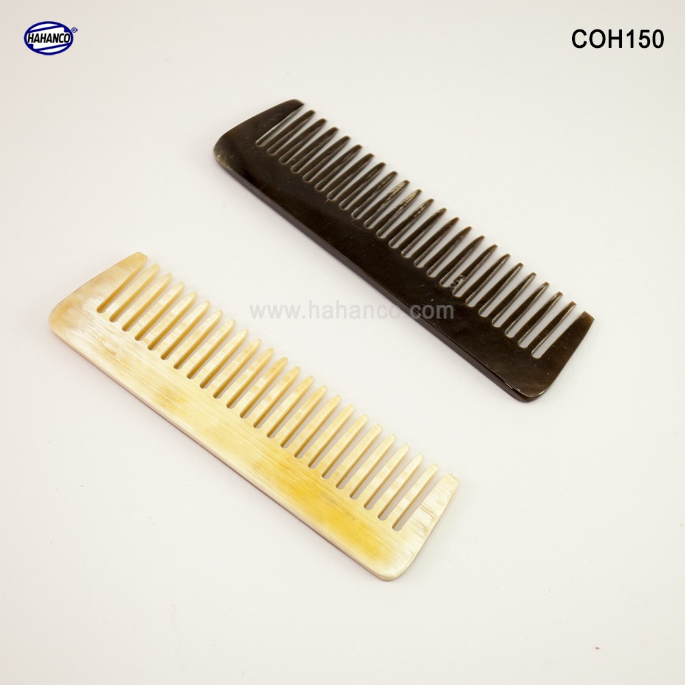 Lược sừng xuất Nhật (Size: XS - 9cm) Lược mini có thể bỏ ví nam - COH150 - Horn Comb of HAHANCO - Chăm sóc tóc