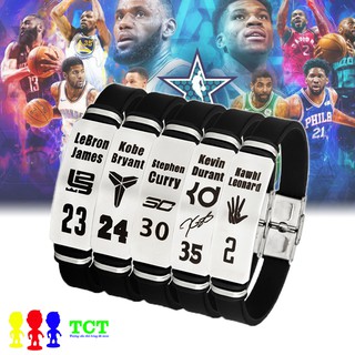 Vòng tay Titan bóng rổ NBA cao cấp James Curry Hardens Ivring Mặt Logo Trắng