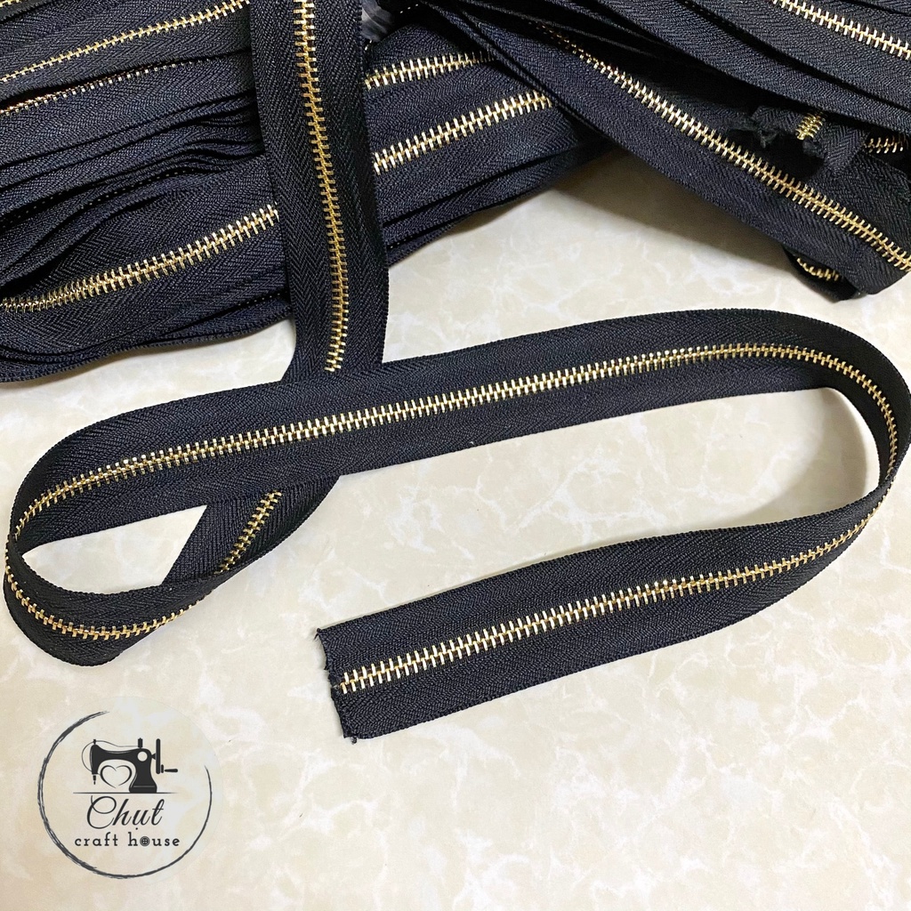 Dây khóa đồng số 5 chuyên dùng cho túi, ví, balo handmade