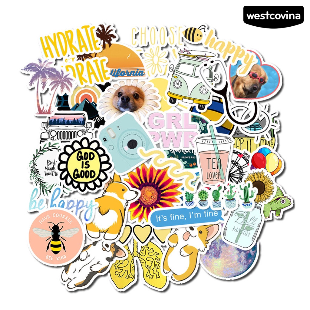 [Hot]✍1 Set Sticker Dán Mắt Bằng Nhựa PVC Chống Nước Dễ Thương Bắt Mắt Sành Điệu