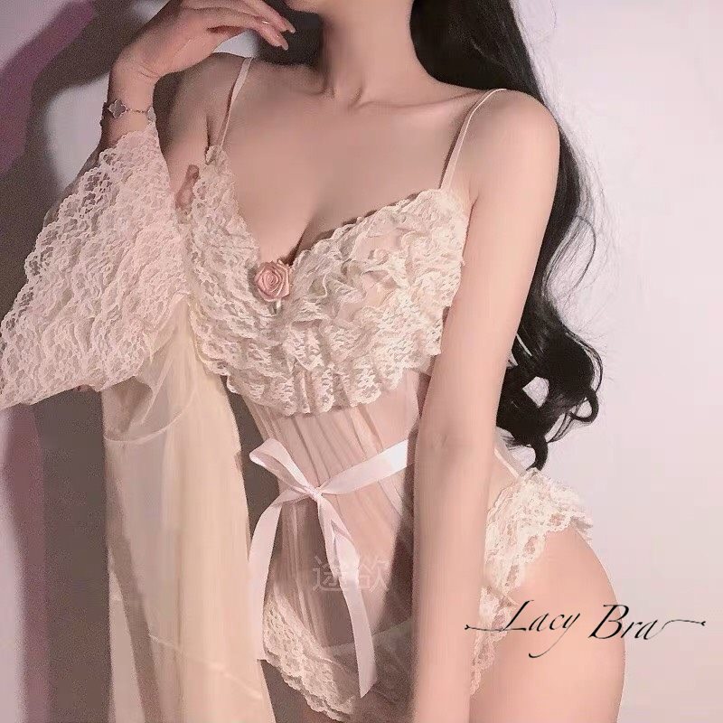 Bộ Body Liền Thân Ren Lưới Sexy Phối Ren Bèo Xinh Xắn Lacy Bra - S2 | BigBuy360 - bigbuy360.vn