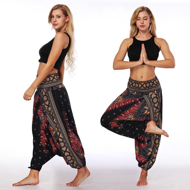 Quần yoga thổ cẩm