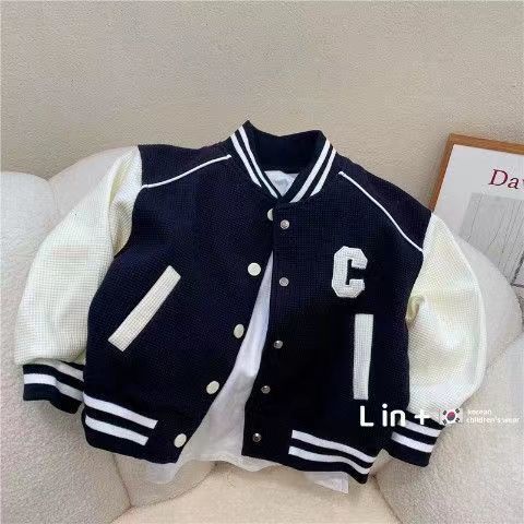 MNGRL Áo Khoác Bomber Dáng Rộng Phong Cách Hàn Quốc Thời Trang Mùa Thu Cho Trẻ Em