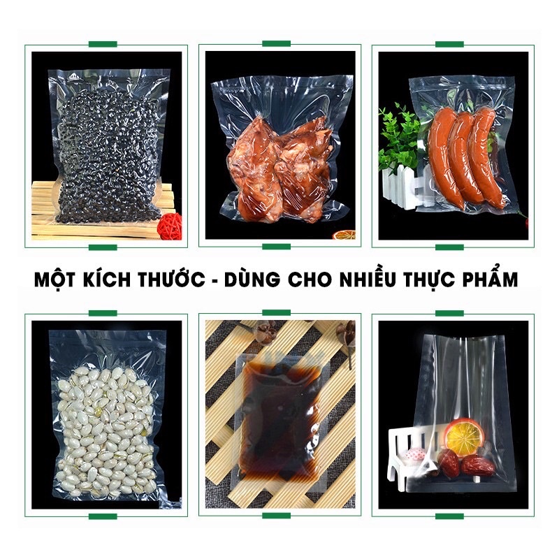 Set 10 túi hút chân không 2 mặt trơn cao cấp