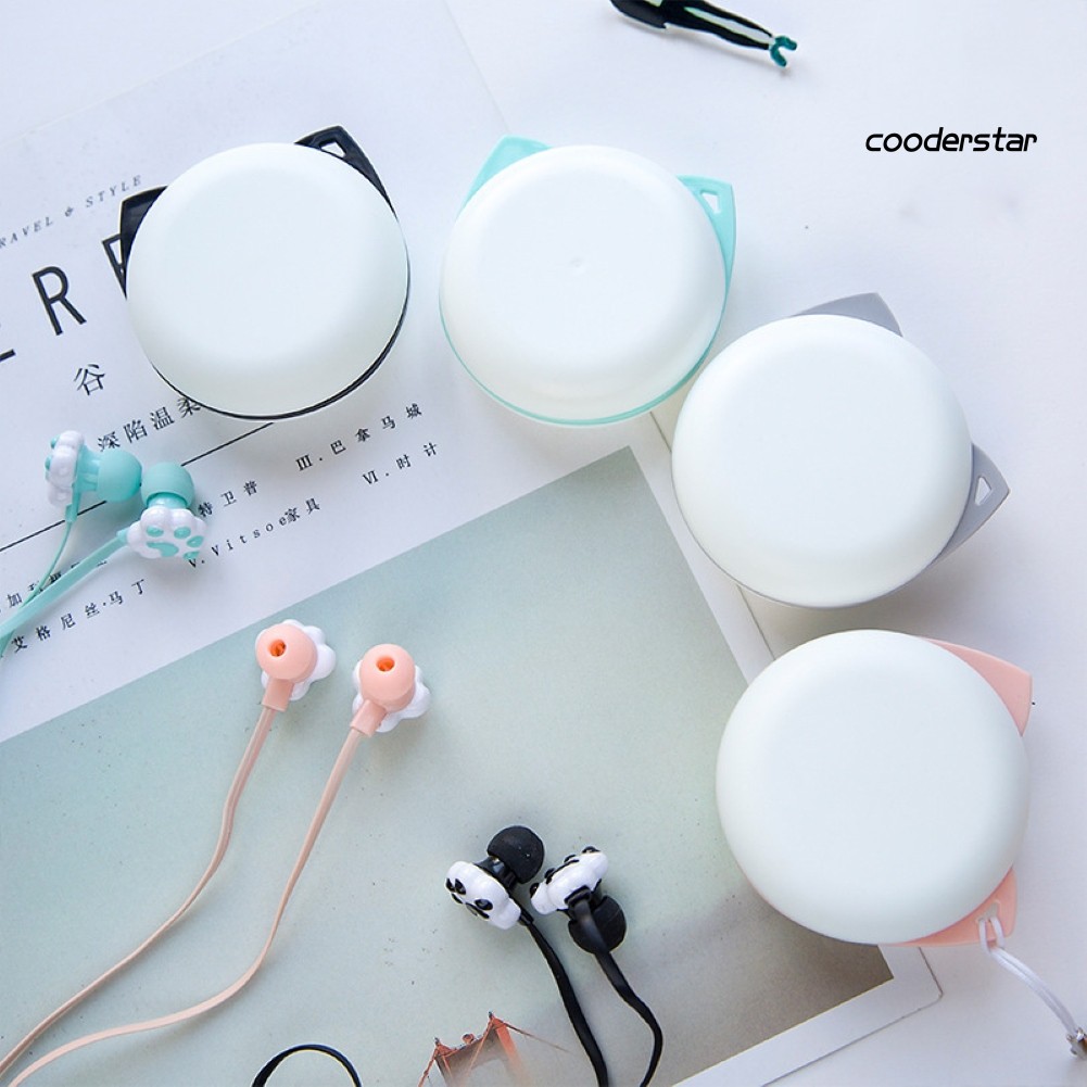 Tai nghe nhét tai jack 3.5mm hình chân mèo dễ thương