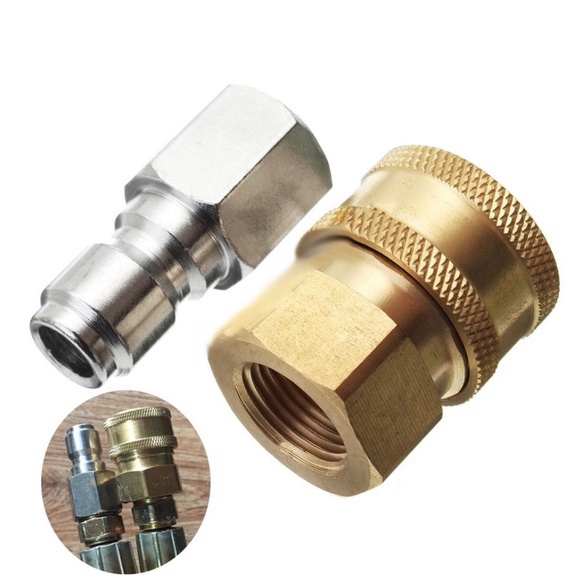 Khớp nối nhanh đực - cái 17mm Taiwan nối dây máy rửa xe cao áp 1 chiếc đầu cái Nhật Bản Mart