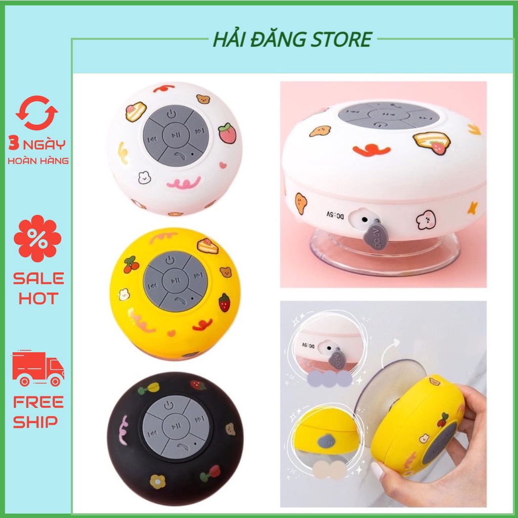 Loa bluetooth mini không dây , loa nhà tắm chống thấm nước nhỏ gọn tiện dụng _ tặng kèm sticker đẹp dễ thương cute