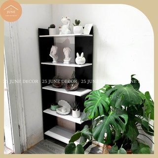 Kệ sách 🎁 Miễn ship 🎁 Kệ Góc Tường 5 tầng gỗ MDF cao cấp chịu lực cao đa năng dễ lắp đặt - 25 June Decor