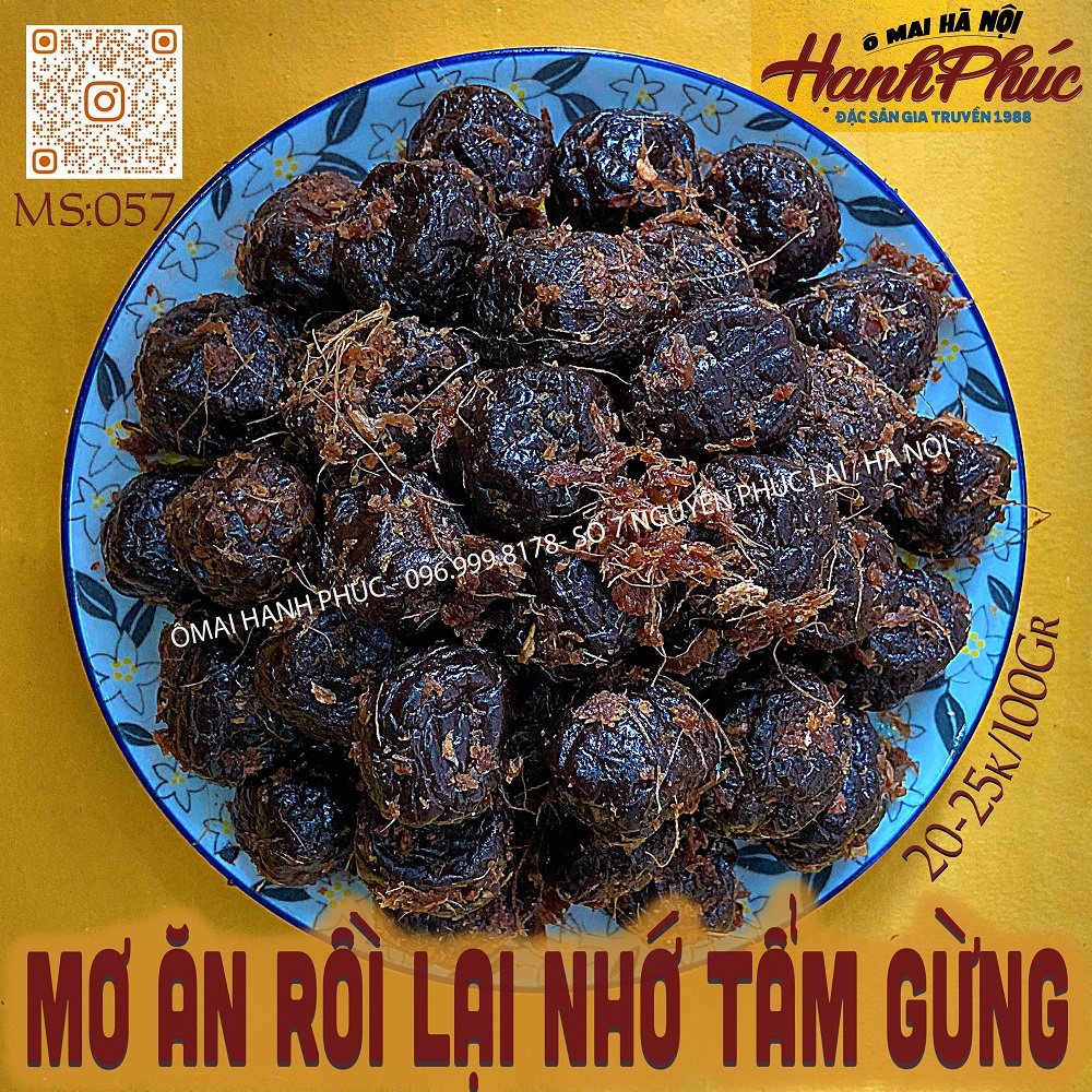 Mơ thái tẩm gừng dẻo ngọt thơm ngon 100gr / 300gr / 500gr