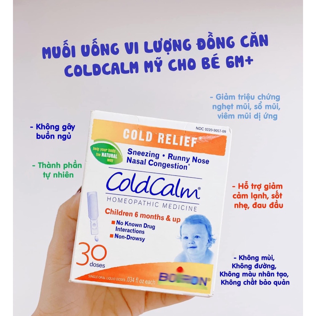Nước muối uống Boizon Coldcalm Mỹ hộp 30 gói
