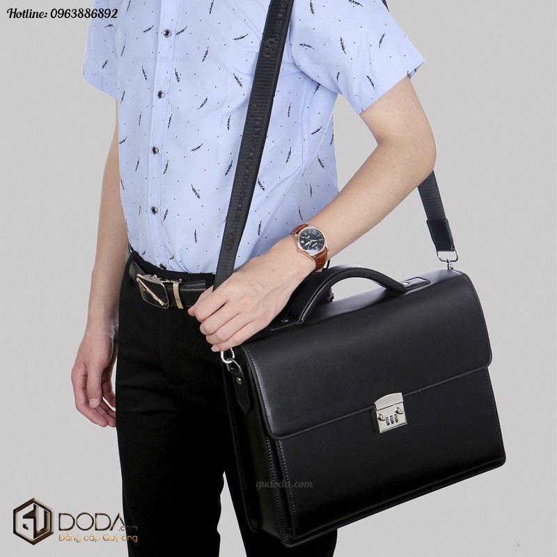 Cặp Xách Da Công Sở GU6893 Túi Xách Da Có Mã Số Cao Cấp