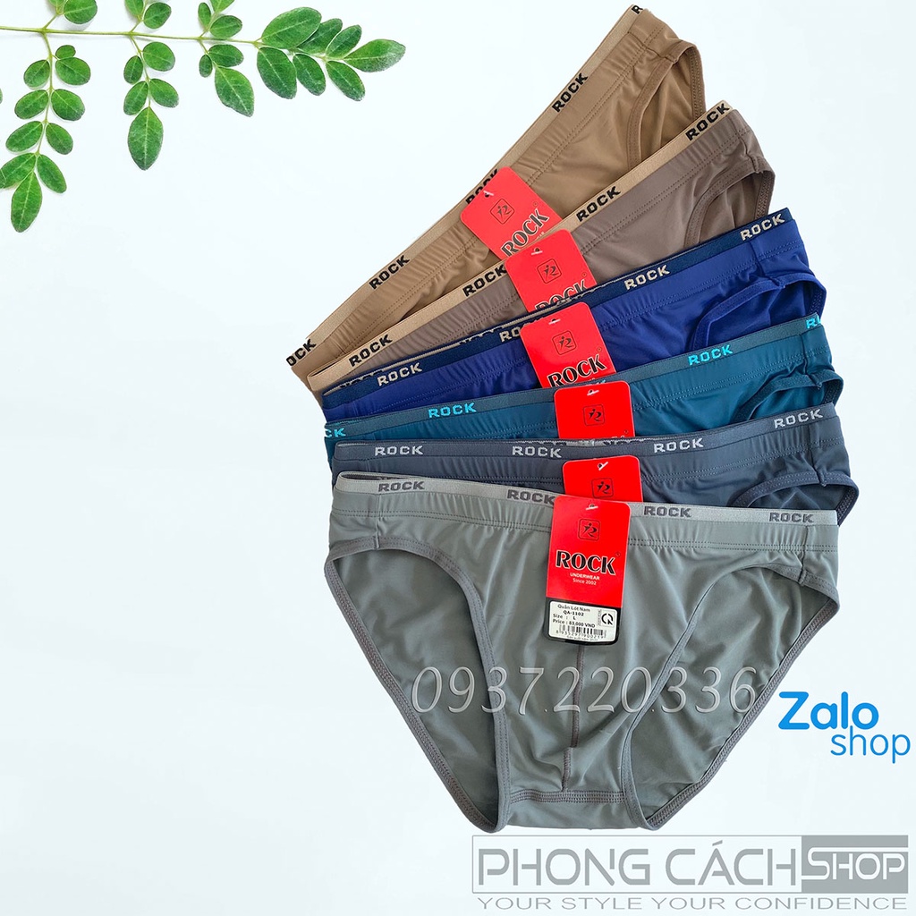 ROCK - Quần lót nam ROCK 1102 thun lạnh lụa siêu mịn mát lưng cao