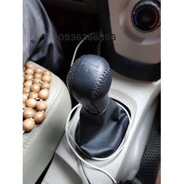 Bọc cần số ford EVEREST số sàn 2007-2015. da bò thật khâu thủ công, khắc sơ đồ số theo xe, rất nhiều màu sắc