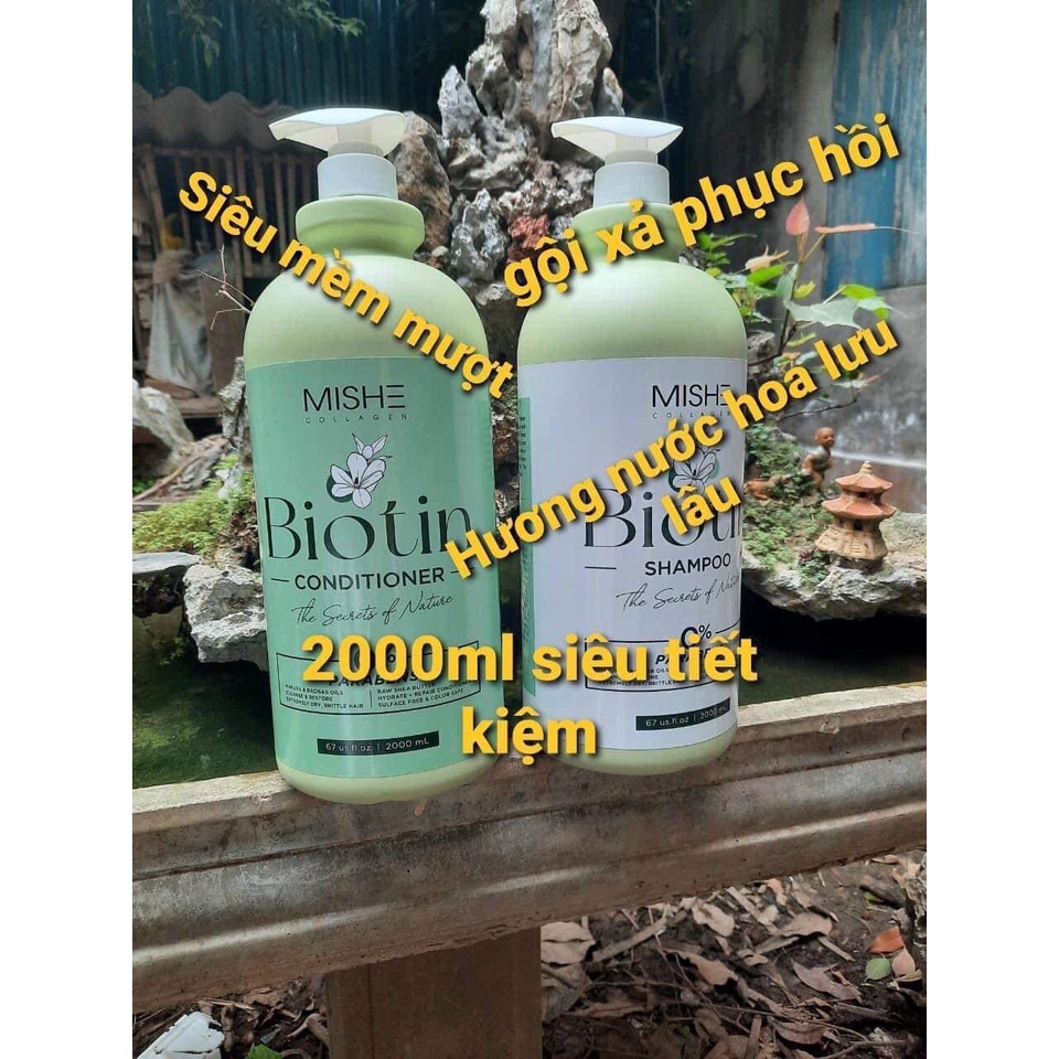 Gội Xả MIshe Biotin Thơm Mềm Mượt 2000ml bestmypham