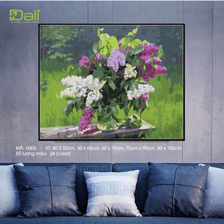 Tranh treo tường tự tô màu số hóa dali tranh hoa h006