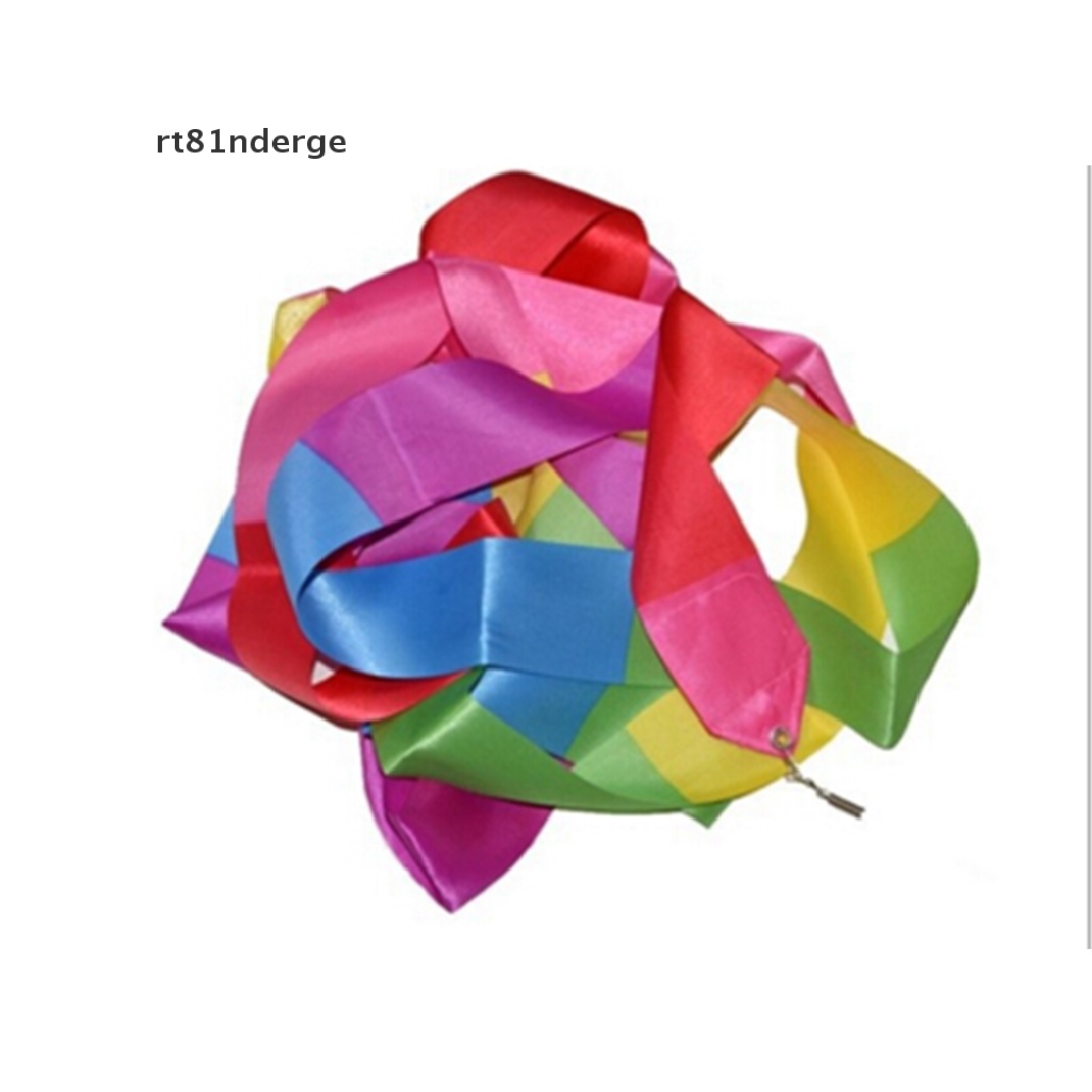 【ge】 4m Kids Dance Ribbon Gym Rhythmic Art Gymnastic Ballet Streamer Twirling Rod .