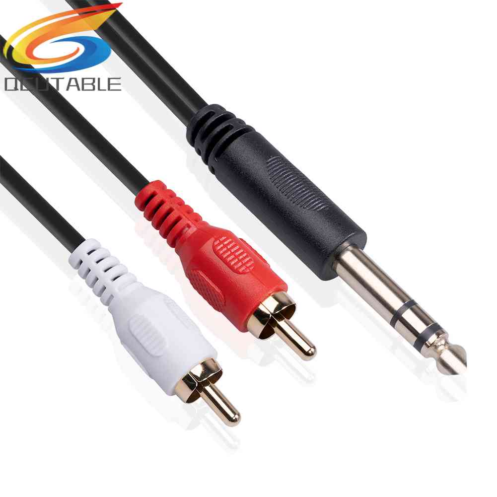 Cáp Âm Thanh 2 RCA Sang 1 / 4 inch 6.35mm TRS 1.5m / 4.9ft