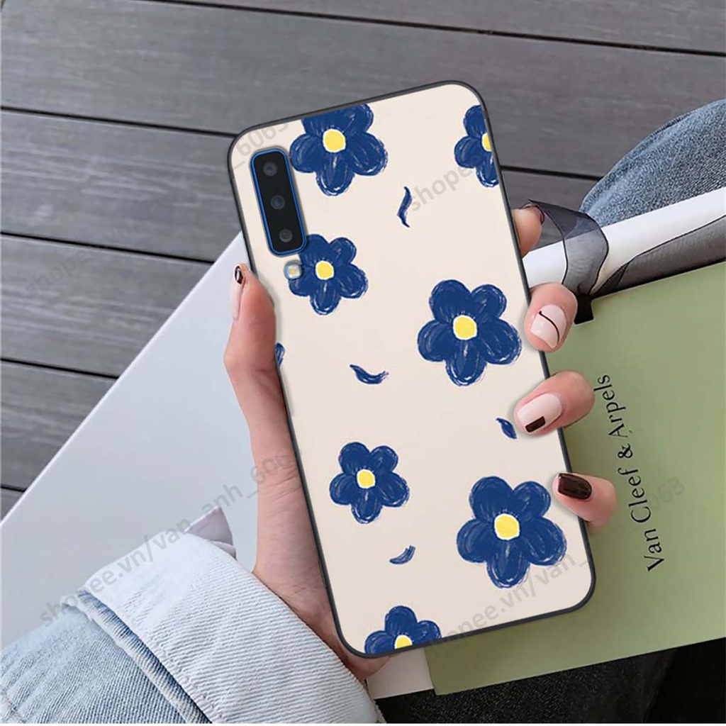 Ốp lưng Samsung A7 2018 / A9 2018 in hình hoa, gấu rich bear nghệ thuật, thời trang