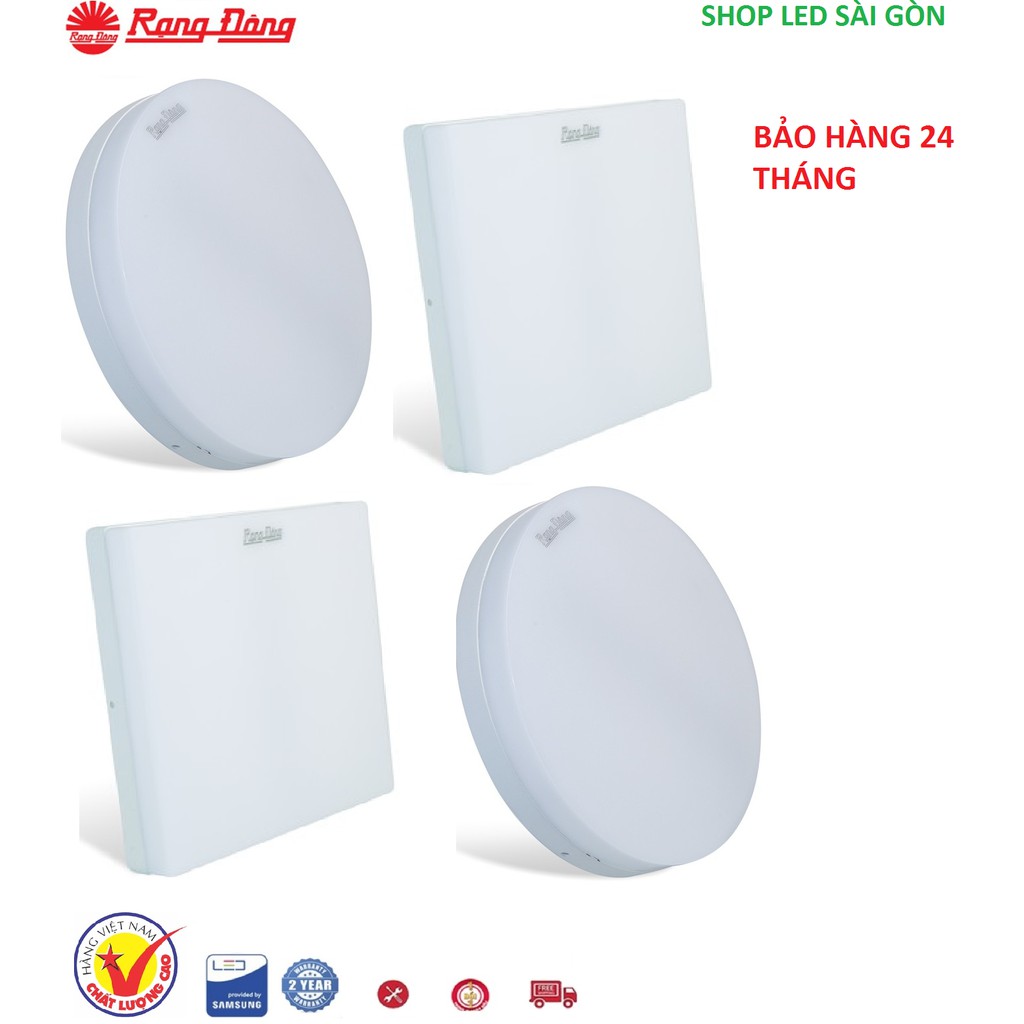 Đèn LED Ốp trần ánh sáng trắng 15W, 22W, 30W tràn viền rạng đông LN12 ĐẾ NHÔM