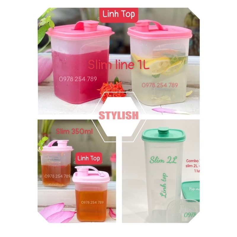 Bình nước Slim Line 350ml, 1L, 2L Tupperware