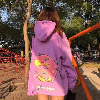 Áo hoodie tím DONUT
