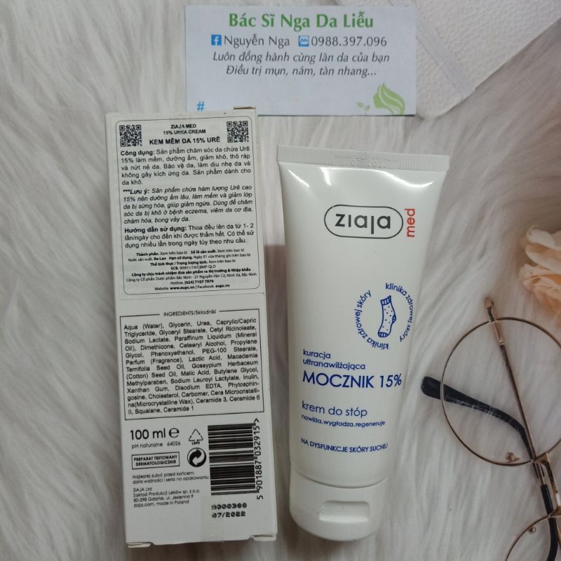 ✔️ Kem Dưỡng Ẩm Làm Mềm Da Ziaja Med 15%