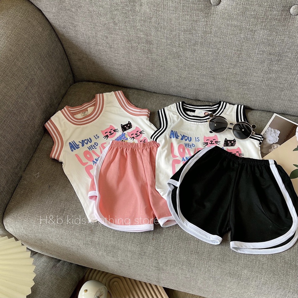 Bộ cotton bé trai/bé gái❤M0036❤Đồ bộ cho bé chất Cotton mềm mịn, thiết kế chạy viền thể thao khỏe khoắn năng động.