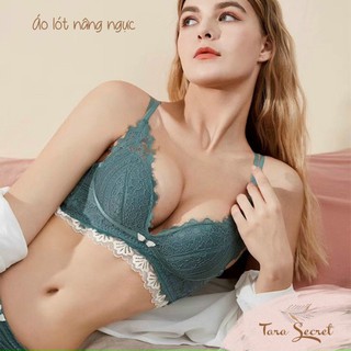 Áo lót nâng ngực kiểu dáng tiểu thư Tara - áo lót không gọng mút mỏng - Áo bra ren sexy tạo khe quyến rũ