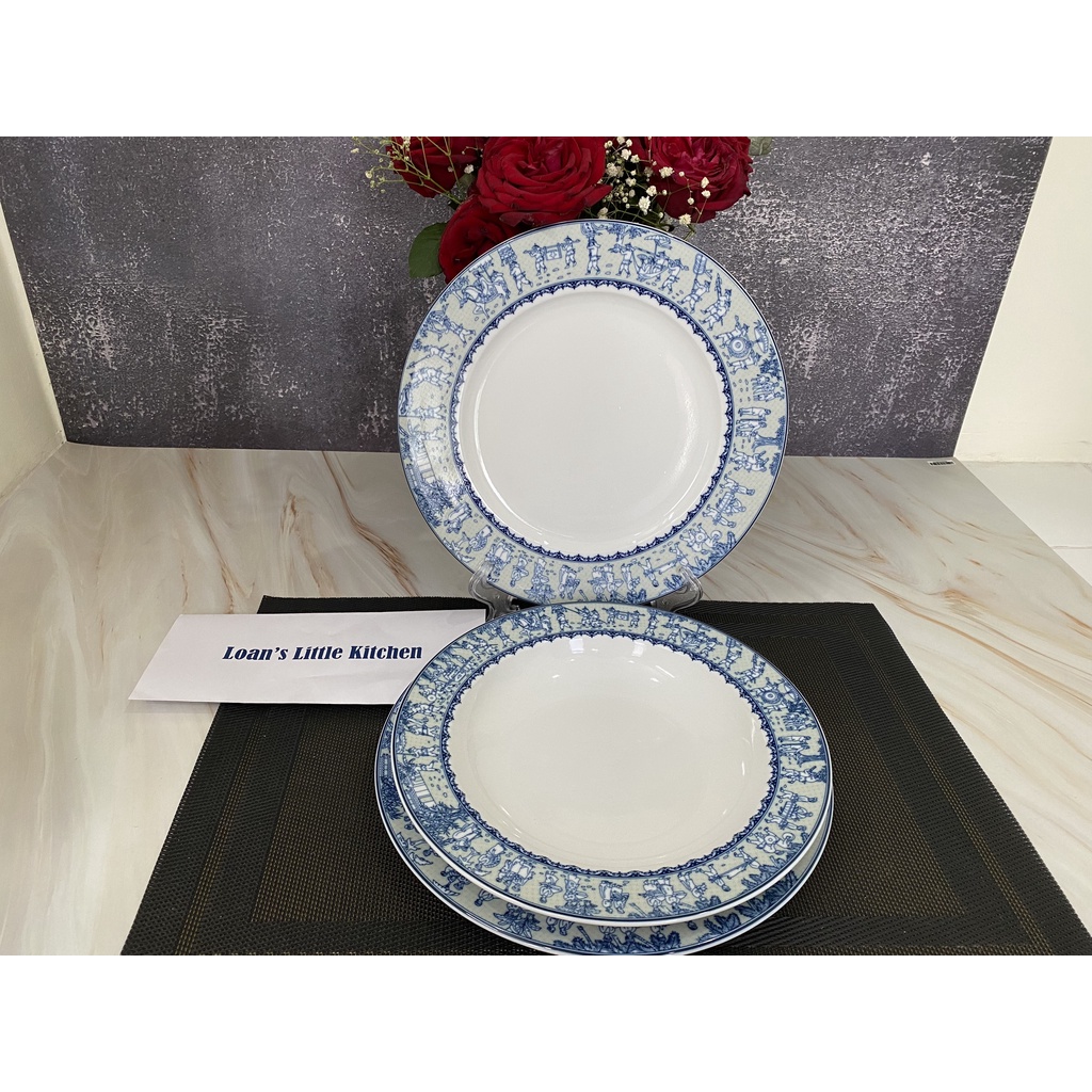 Dĩa Tròn Tứ Quý Minh Long Cao Cấp Chính Hãng 100%, Đĩa Tròn Hoa Văn Cao Cấp