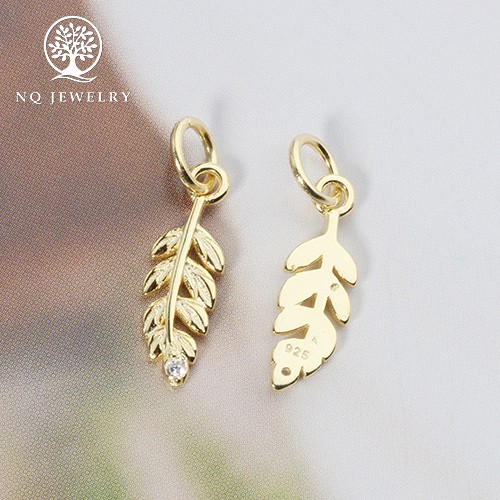 Charm bạc chiếc lá treo - NQ Jewelry