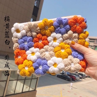 ( Sẵn ) Túi len ghép hoa / Túi len handmade