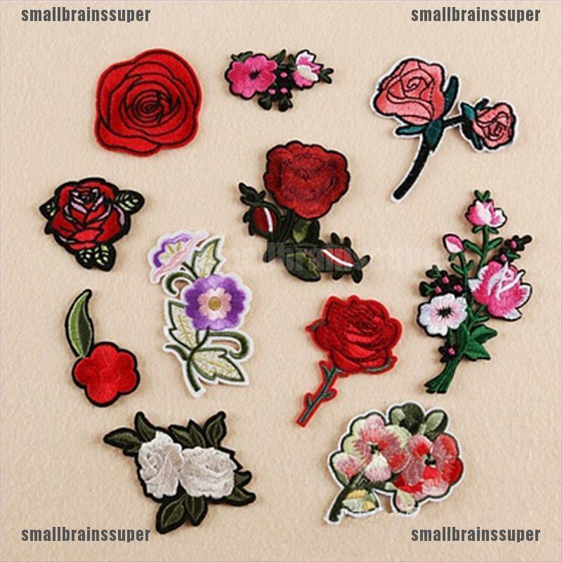 Set 11 Miếng Dán Ủi Thêu Hình Hoa Hồng