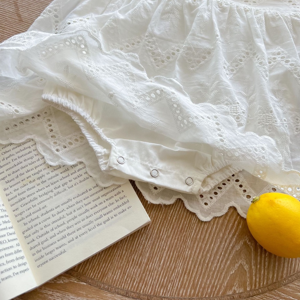 Váy Đầy Tháng, Đầm Thôi Nôi Cho Bé Gái Họa Tiết Ren Thêu, Váy Ren Công Chúa Cho Bé Gái Từ 5-13kg [GB46]