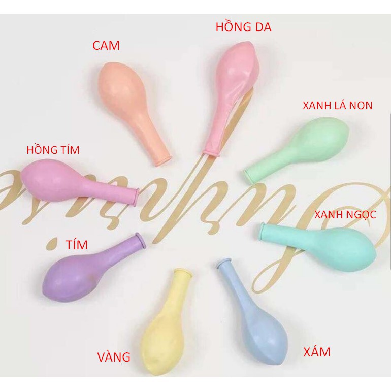 Bong bóng pastel Macaron 25cm bịch 10 cái trang trí sinh nhật cho bé trai hoặc bé gái tại nhà