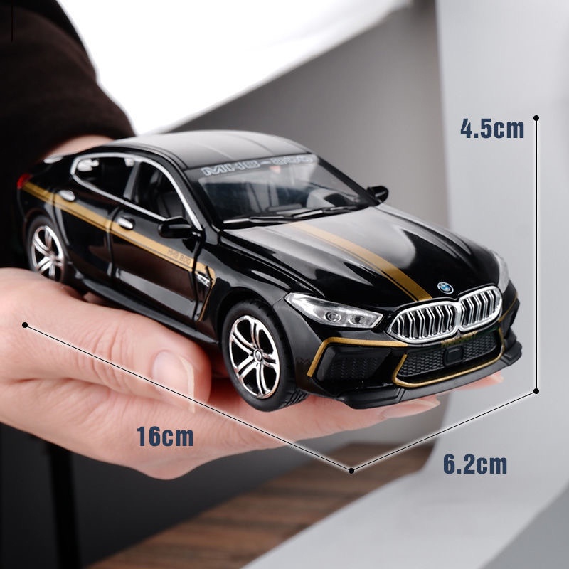 Mô Hình Xe Hơi BMW M8 Bằng Hợp Kim Tỉ Lệ 1: 32 Có Đèn Và Nhạc