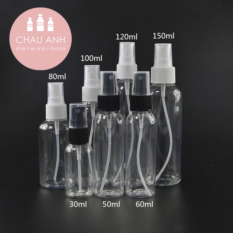 Chai nhựa phun sương 10ml => 250ml