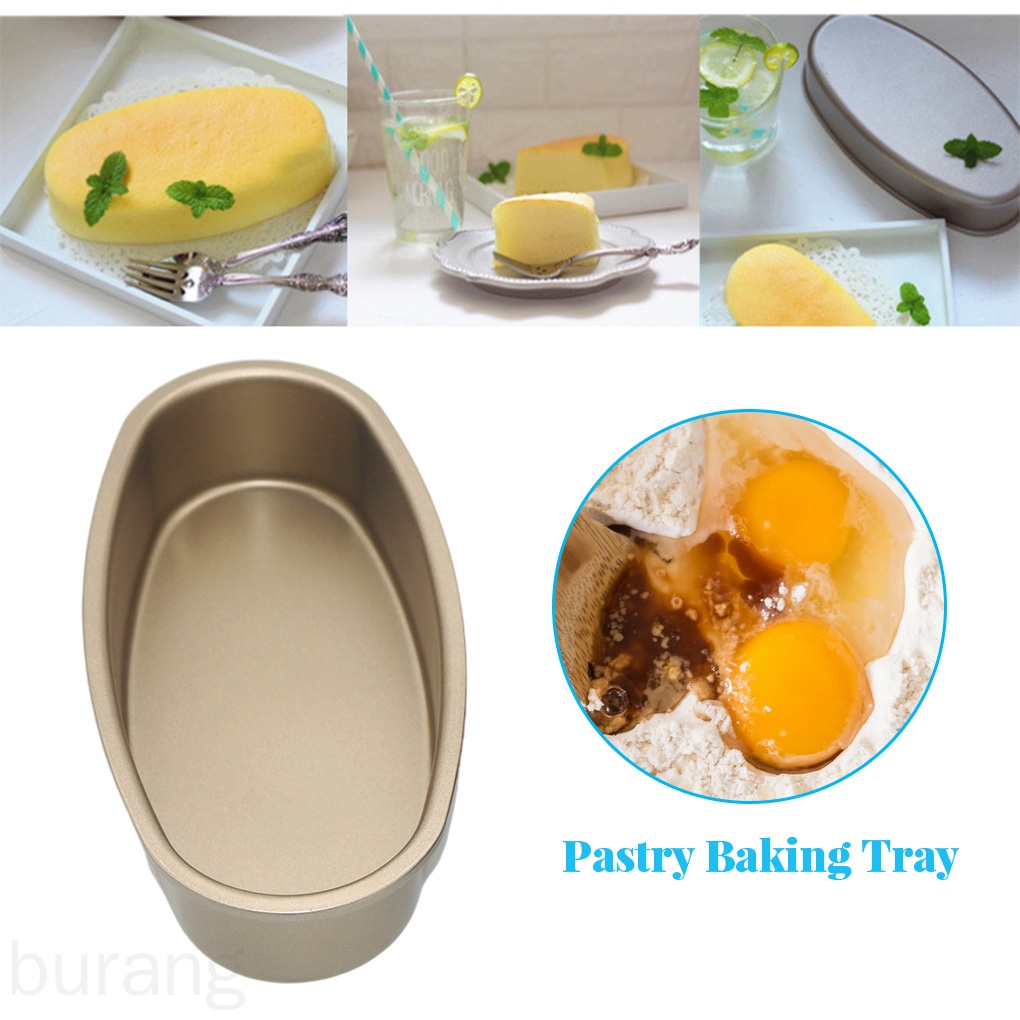 Khuôn làm bánh hình oval bằng thép carbon chống dính tiện dụng cho nhà bếp
