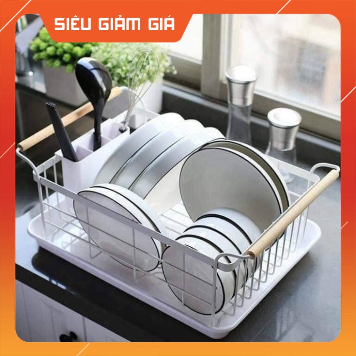 Kệ Úp Bát Đĩa Inox Có Khay Hứng Nước Tiện Dụng, Kệ Úp Bát Nhỏ Gọn Giúp Tiết Kiệm Không Gian Nhà Bếp - Ngăn Nắp GIẢM GIÁ