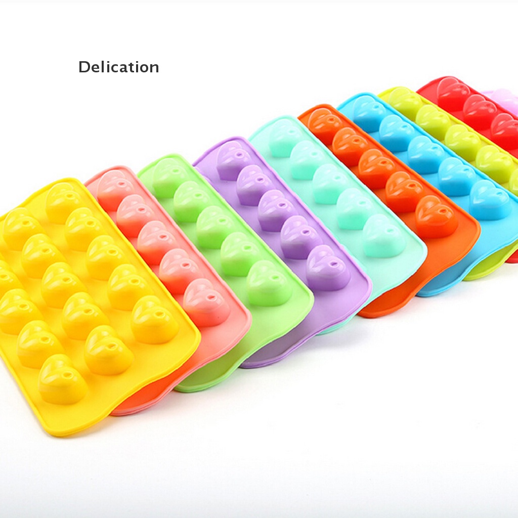 Khuôn silicone tạo hình làm bánh kẹo/thạch/socola hình trái tim xinh xắn