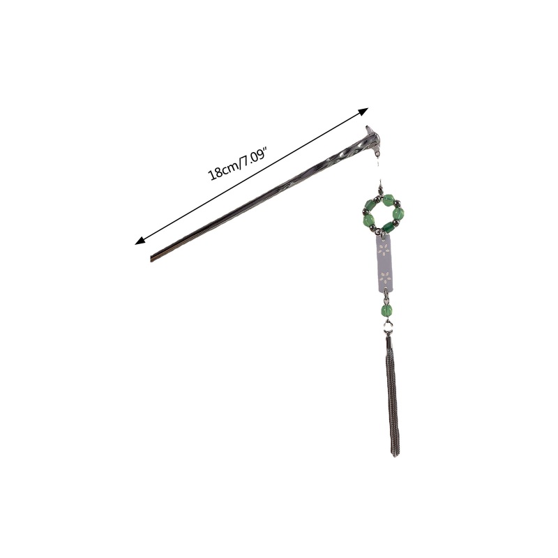 Trâm Cài Tóc Dáng Dài Bằng Kim Loại Phong Cách Trung Hoa Thanh Lịch