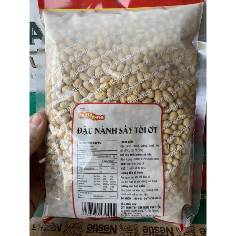 Đậu Nành Sấy Tỏi Ơt  Dinh Dưỡng Nutty One 500g