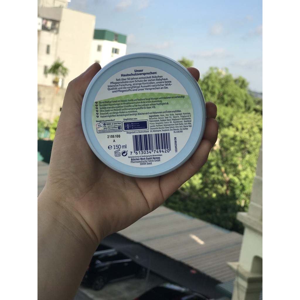 Kem chống hăm Bubchen Baby Wundschutz Creme 150ml