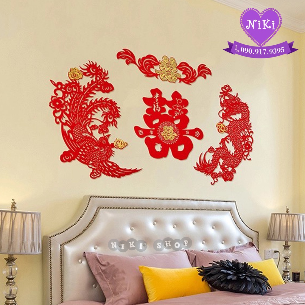 *LONG PHỤNG TRANG TRÍ CƯỚI BIG SIZE -- TĂNG KEO Dán Siêu Dính