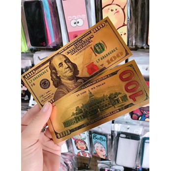Tiền 100 USD Mạ Vàng Plastic Seri 68688686