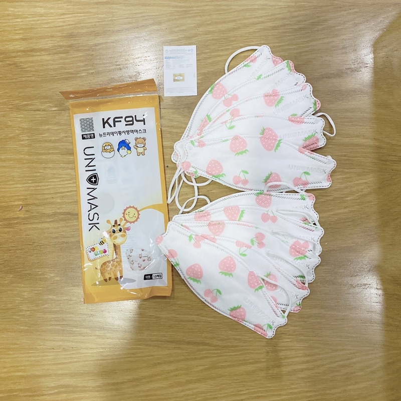 SET 10 chiếc khẩu trang trẻ em 2-10t 4 lớp KF94 UNI MASK giúp bé kháng khuẩn và chống bụi mịn