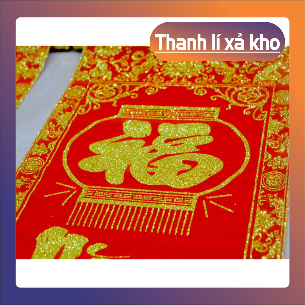 [Xả Kho] Cặp liễn nhung câu đối đỏ trang trí-Ngày xuân hạnh phúc bình an đến-Năm mới vinh hoa phú quý về