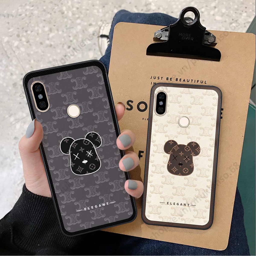Ốp lưng điện thoại Xiaomi Redmi Note 5 / Note 6 elegant, gấu be@rbrick cao cấp, vỏ ốp rẻ đẹp
